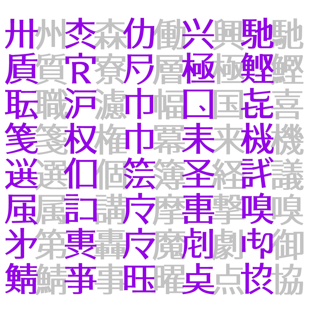 略字超少なめラテン - nukosuki - BOOTH