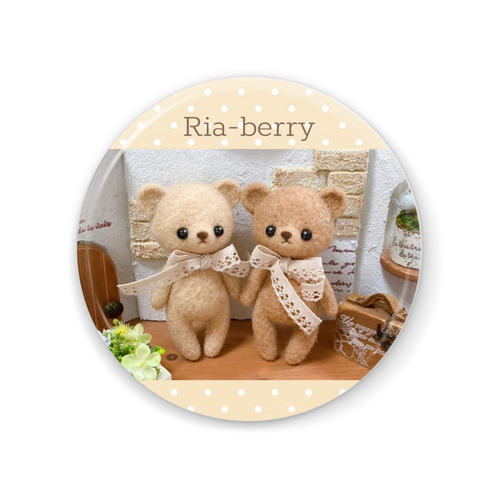 ナチュくまメル(缶ミラー)Ria-berry