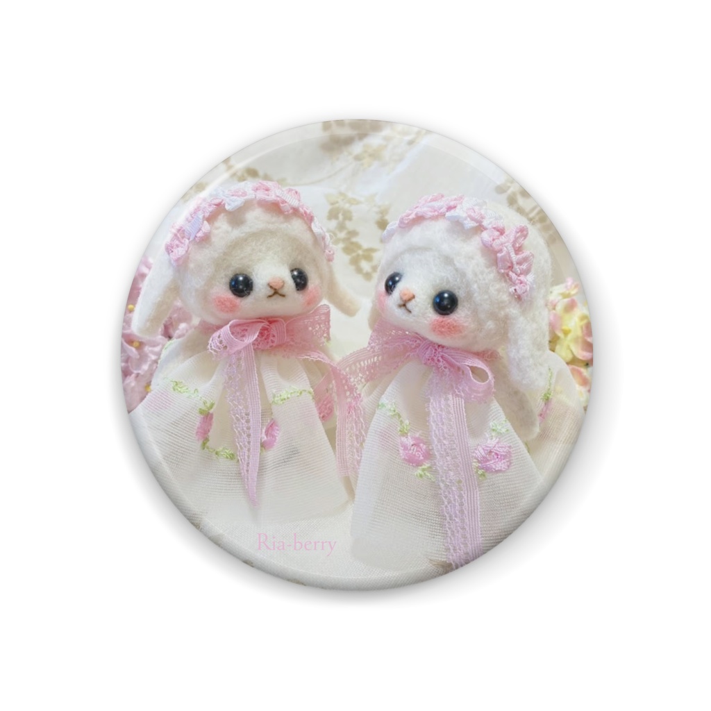 ひつじのリリーメイ(缶バッジ)Ria-berry