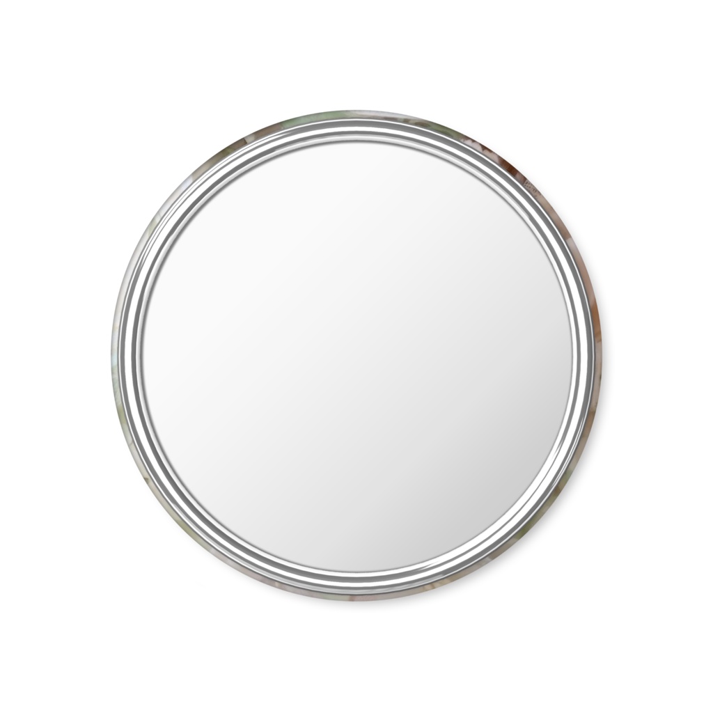 うさぎのローズリズ・ピンクとワイン(缶ミラー)Ria-berry