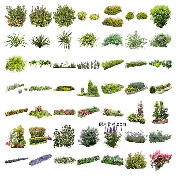 ガーデン植栽切り抜きセット369個 - リサイズ版