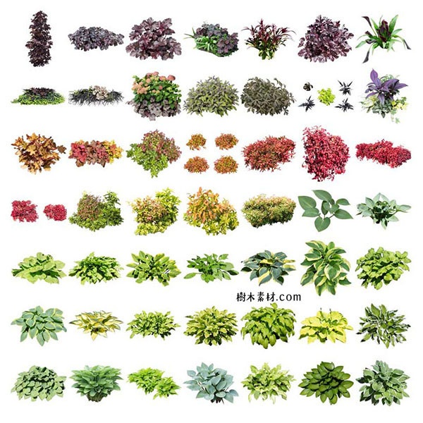 ガーデン植栽切り抜きセット369個 - リサイズ版