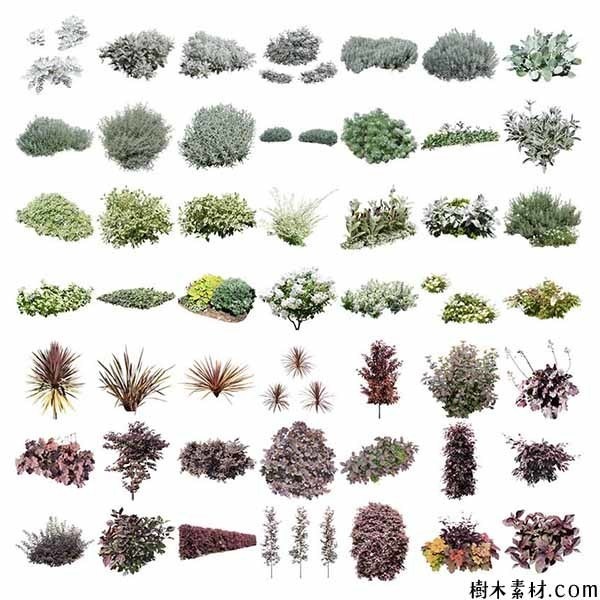 ガーデン植栽切り抜きセット369個 - リサイズ版