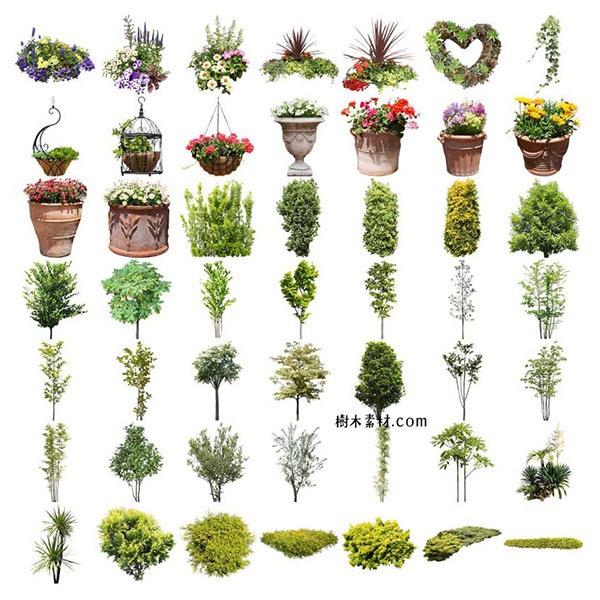 ガーデン植栽切り抜きセット369個 - リサイズ版