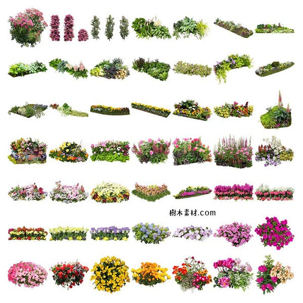 ガーデン植栽切り抜きセット369個 - リサイズ版