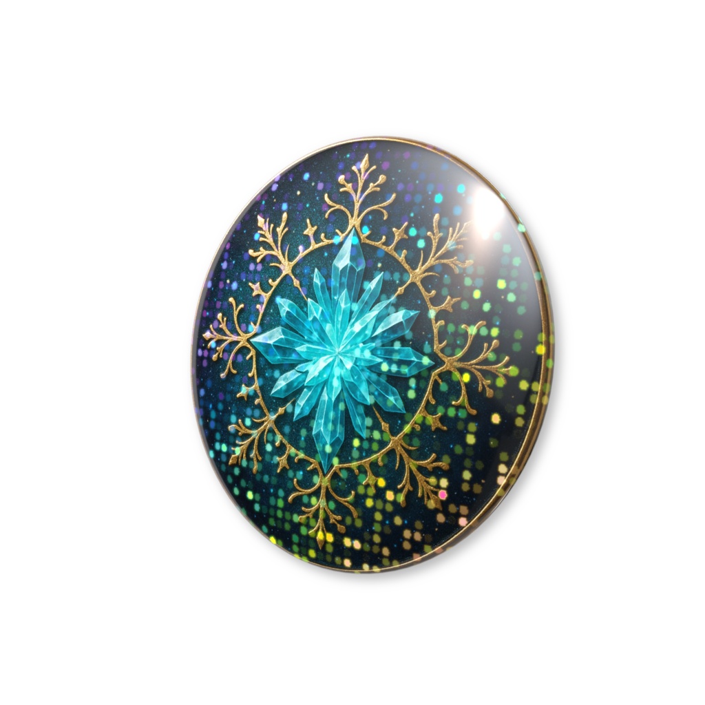 無限の神話結晶シリーズ|サファイア(グリッター缶バッチ)