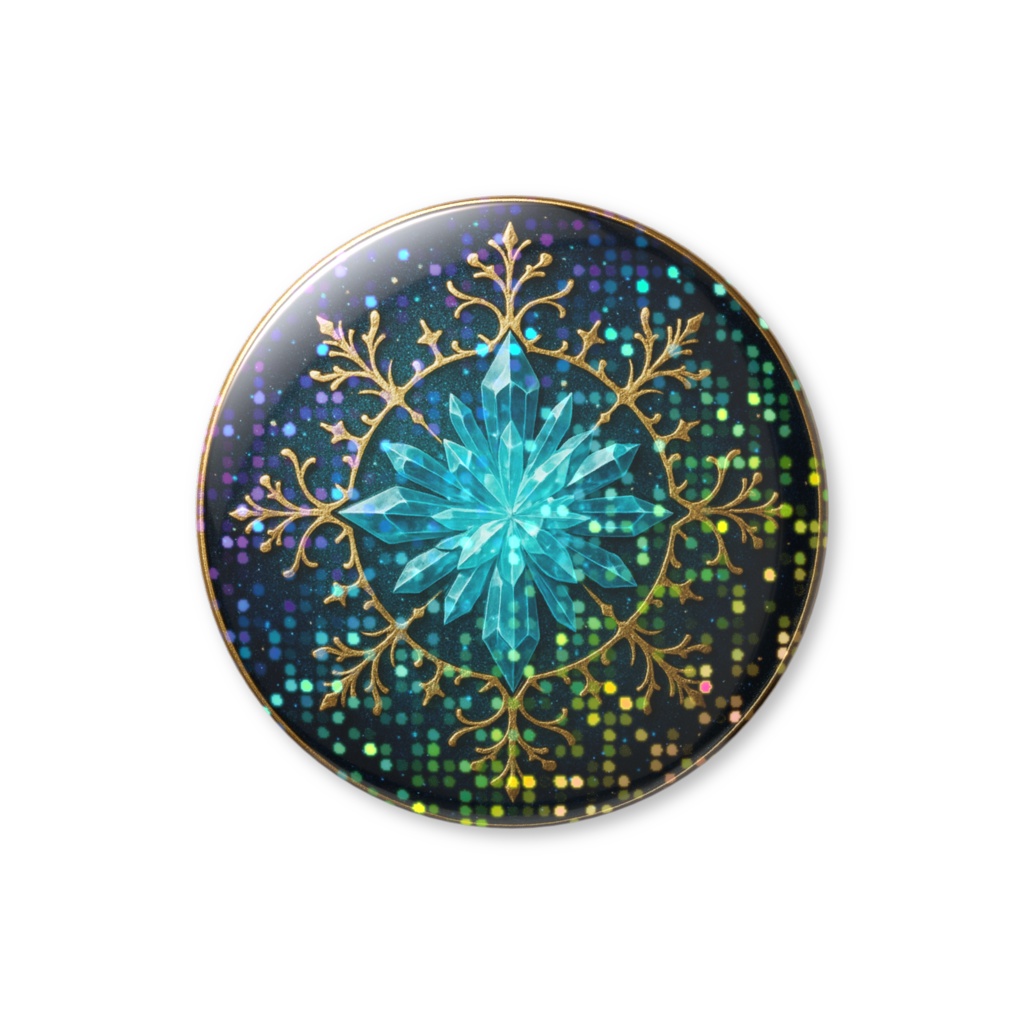 無限の神話結晶シリーズ｜サファイア（グリッター缶バッチ）