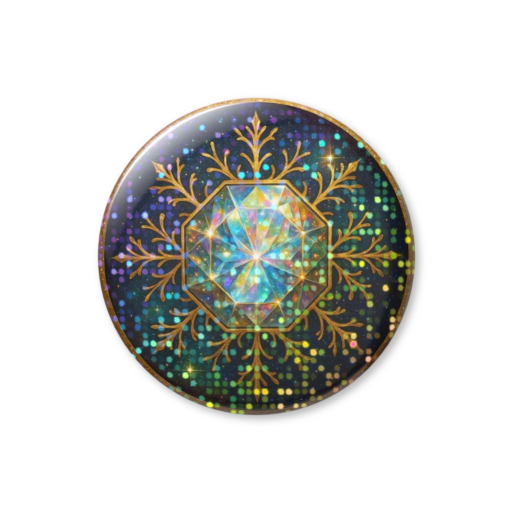 無限の神話結晶シリーズ|オパール(グリッター缶バッチ)