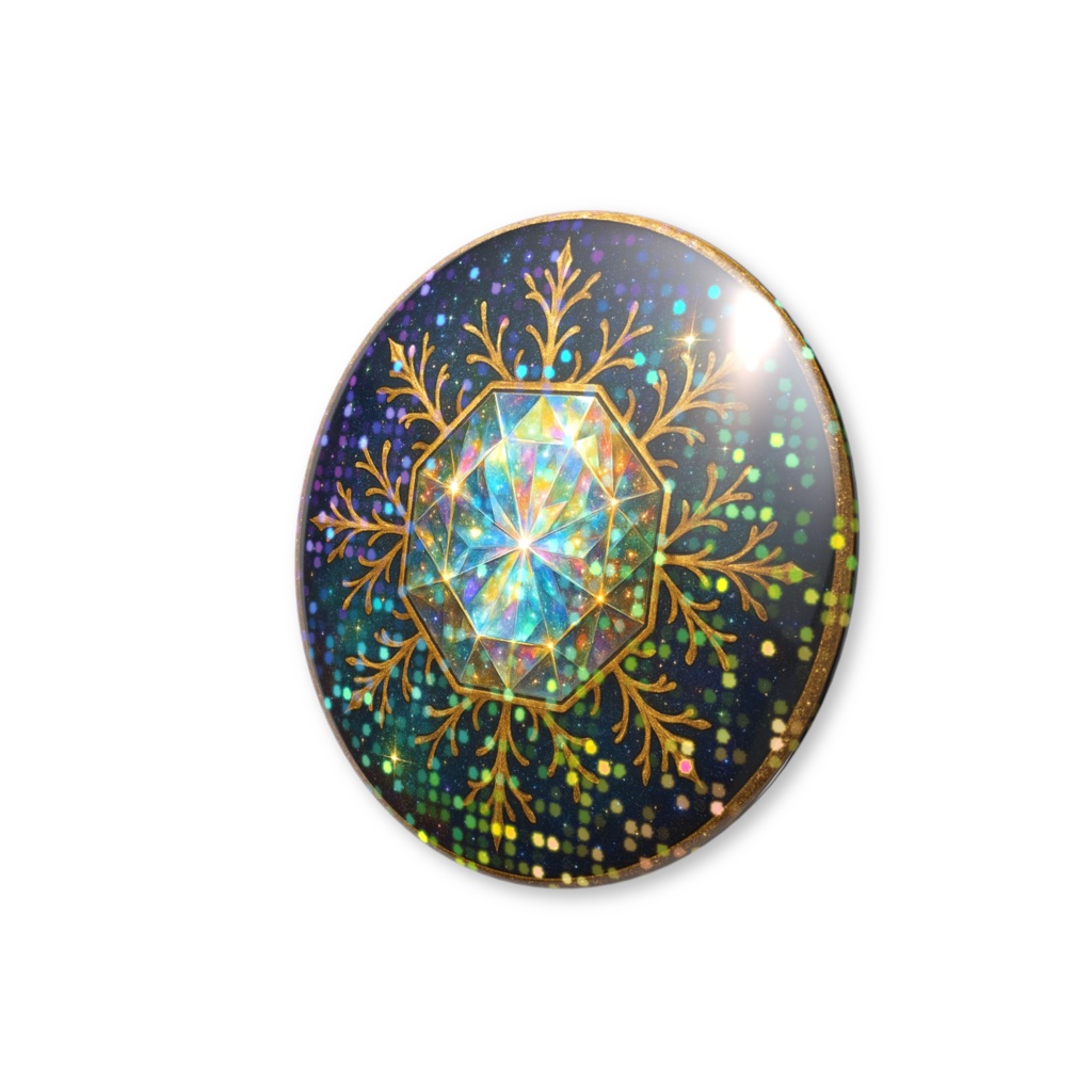 無限の神話結晶シリーズ|オパール(グリッター缶バッチ)