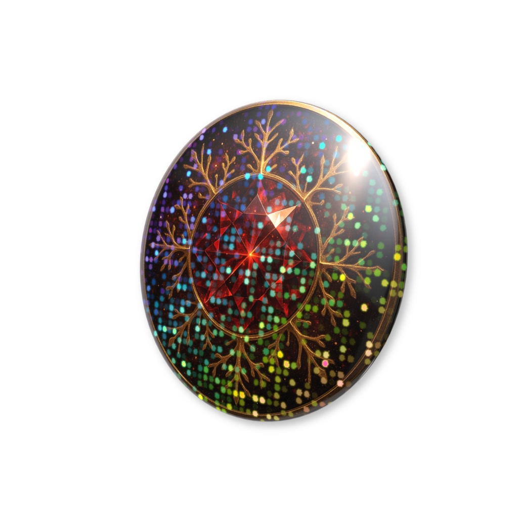 無限の神話結晶シリーズ|ガーネット(グリッター缶バッチ)