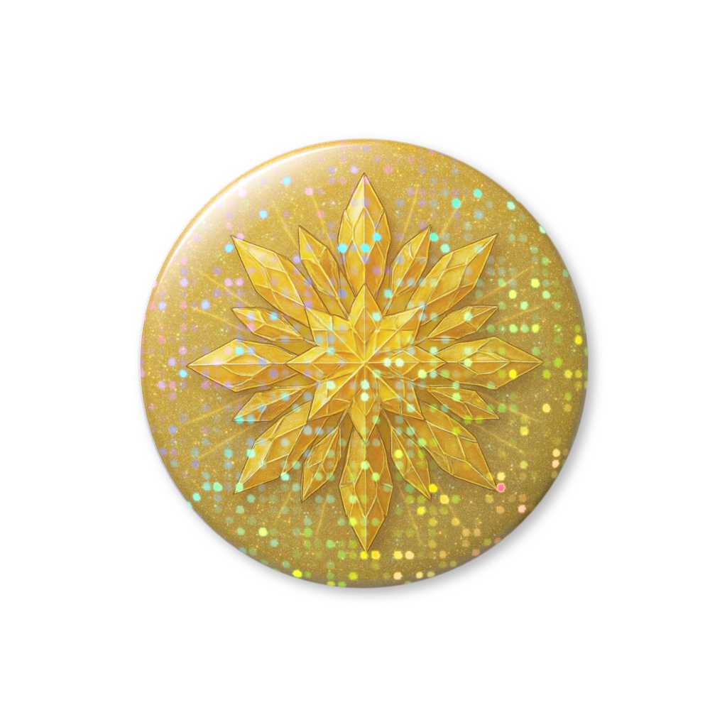 無限の神話結晶シリーズ|ゴールド(グリッター缶バッチ)
