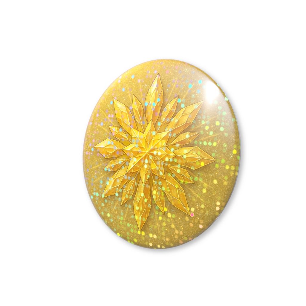 無限の神話結晶シリーズ|ゴールド(グリッター缶バッチ)