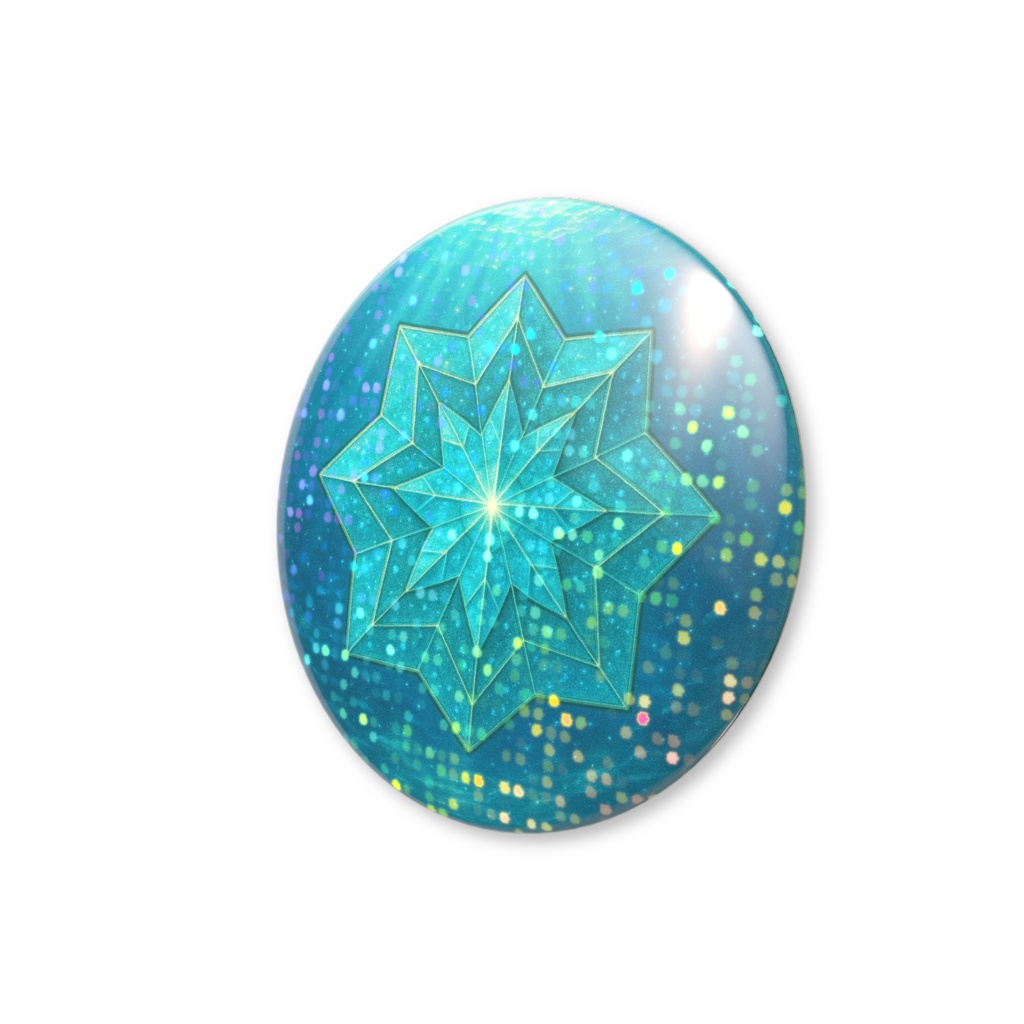 無限の神話結晶シリーズ|アクアマリン(グリッター缶バッチ)