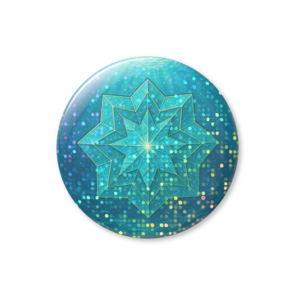 無限の神話結晶シリーズ|アクアマリン(グリッター缶バッチ)