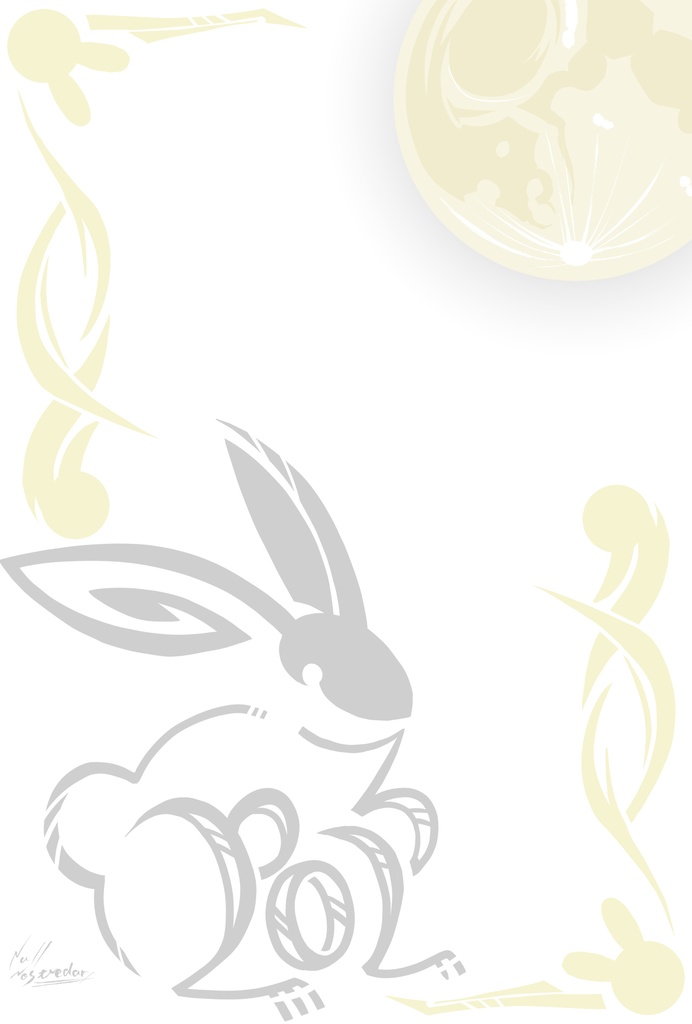 2023年 年賀はがき用うさぎ