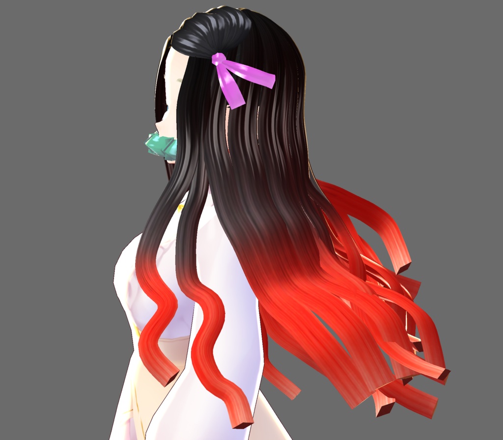 Vroid禰豆子 髪の毛テクスチャーhairTexture Kamado Nezuko