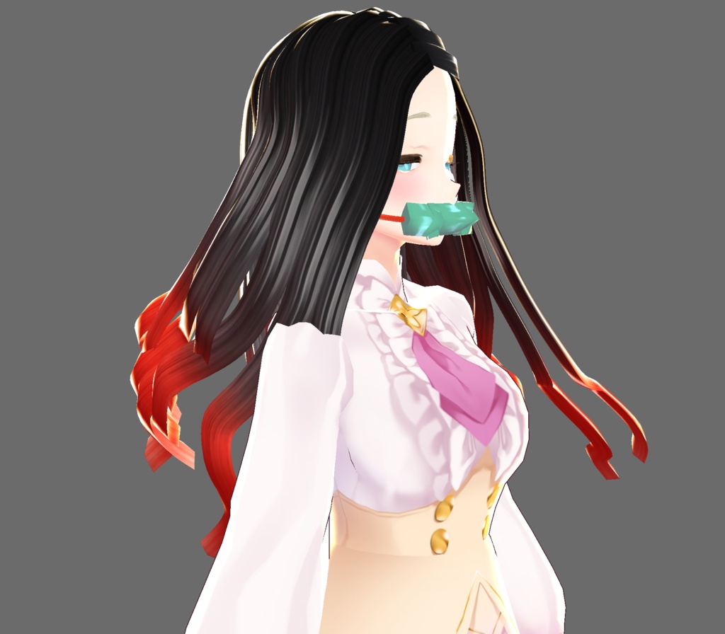 Vroid禰豆子 髪の毛テクスチャーhairTexture Kamado Nezuko