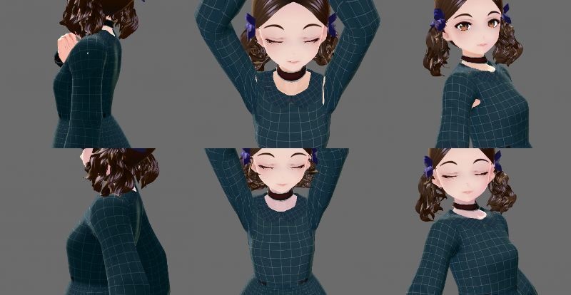 Vroid 肌 skin 飛び出す肌用 特殊肌セット 3種 BodyskinArennji