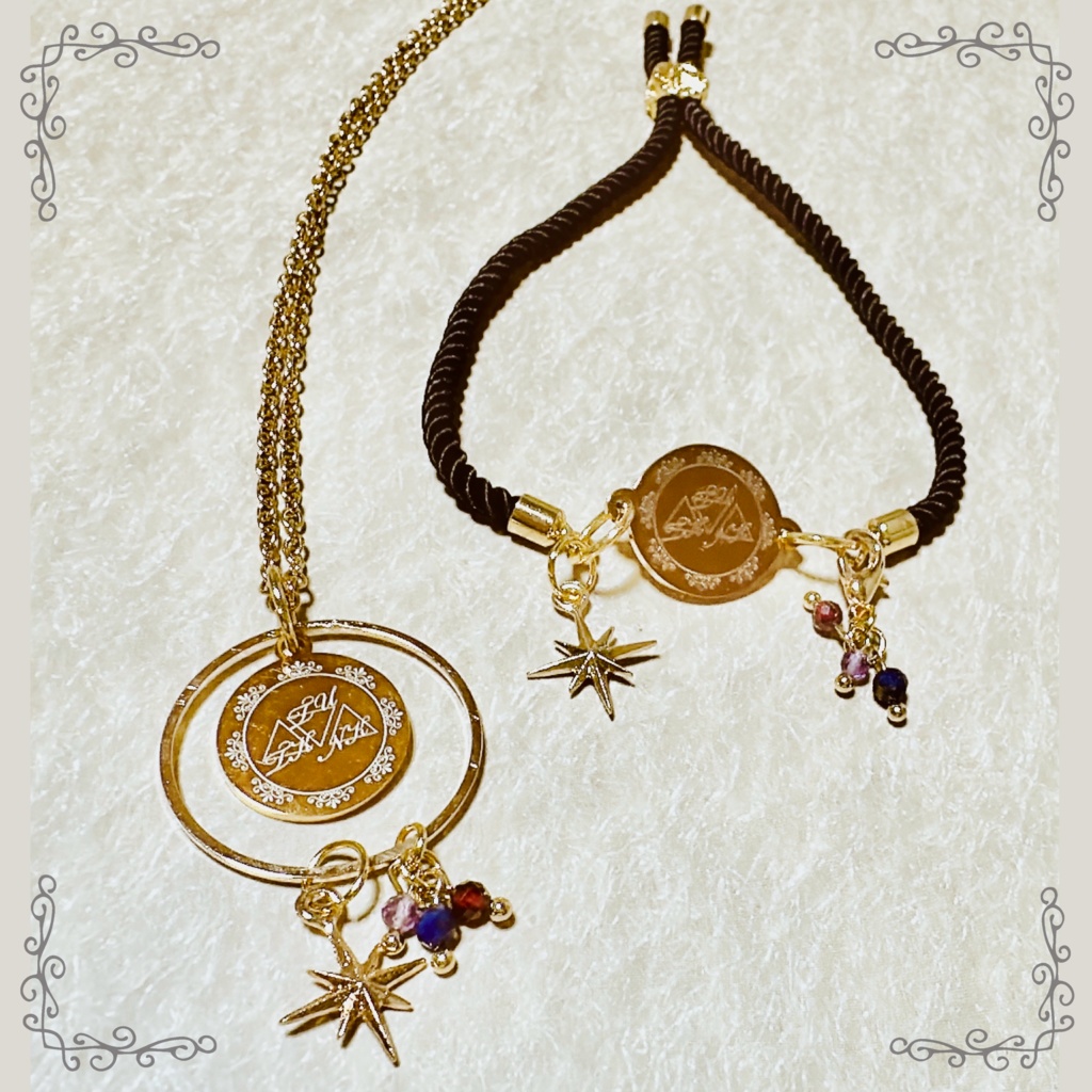 3-natural stone × triangleプレートネックレス