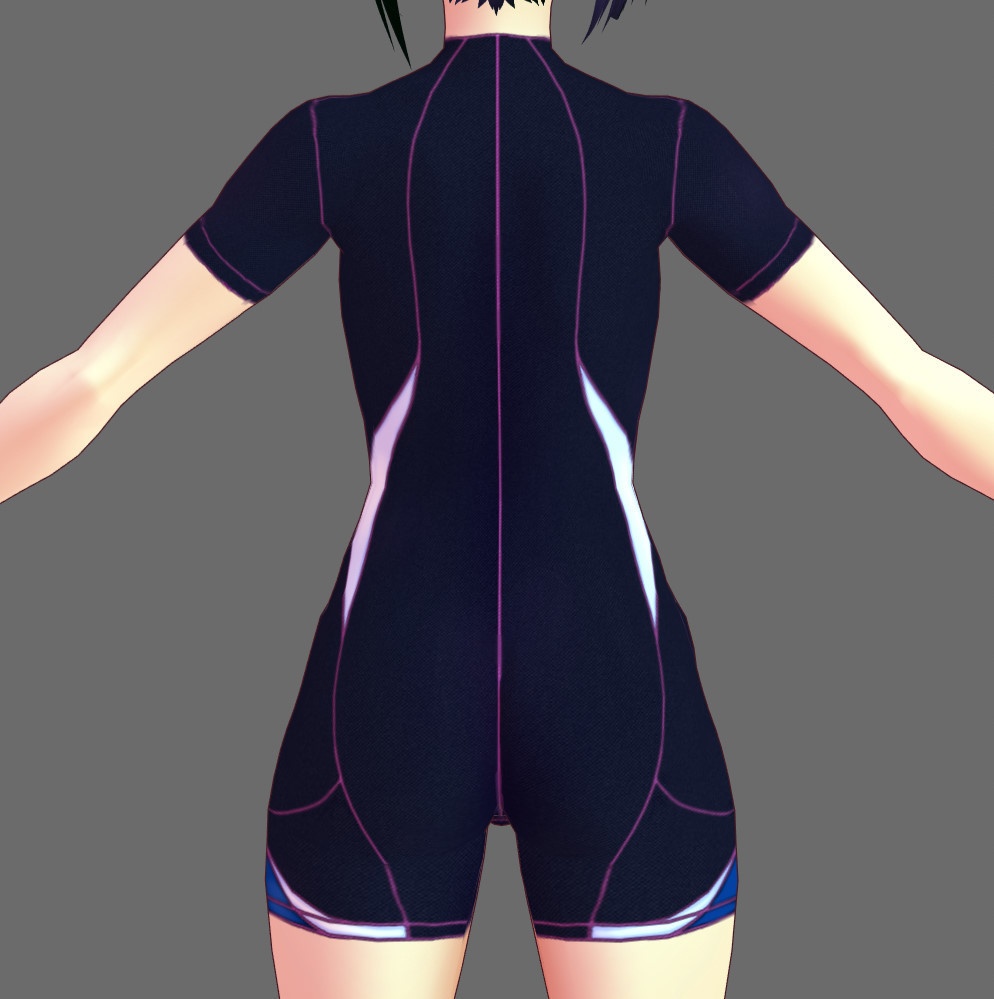 ※VRoidstudioベータ版で作成しています【VRoid用】(無料お試し版有)フィットネス水着7色セット(3パターン)+長袖バージョン2色追加