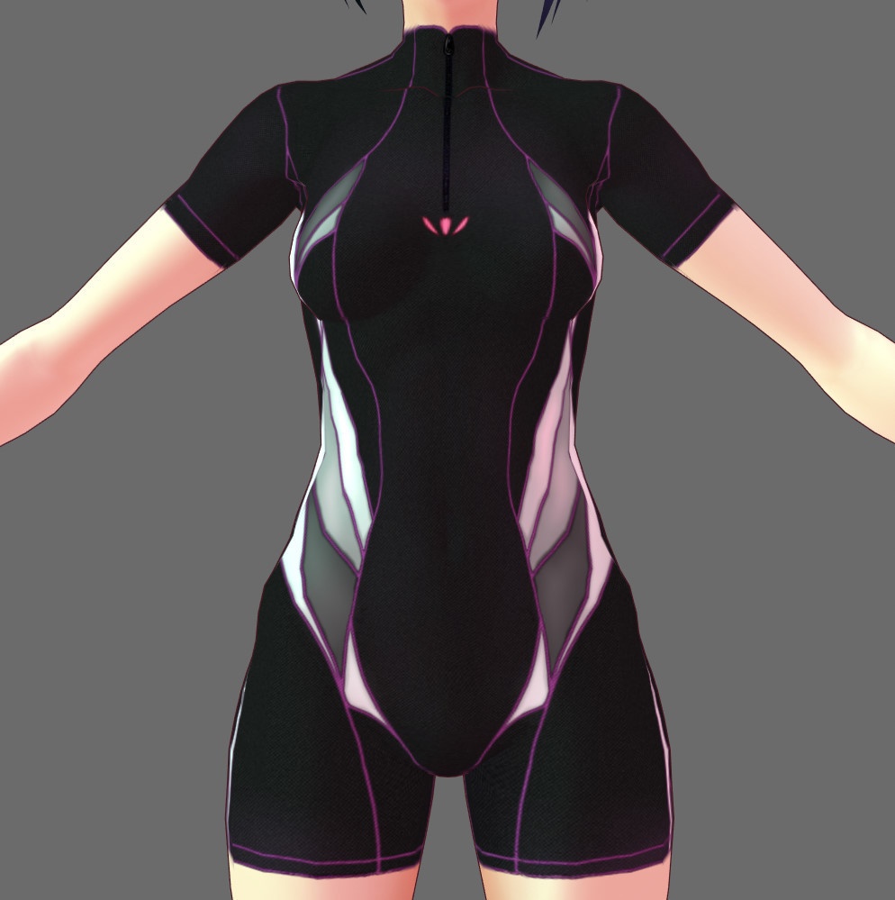 ※VRoidstudioベータ版で作成しています【VRoid用】(無料お試し版有)フィットネス水着7色セット(3パターン)+長袖バージョン2色追加