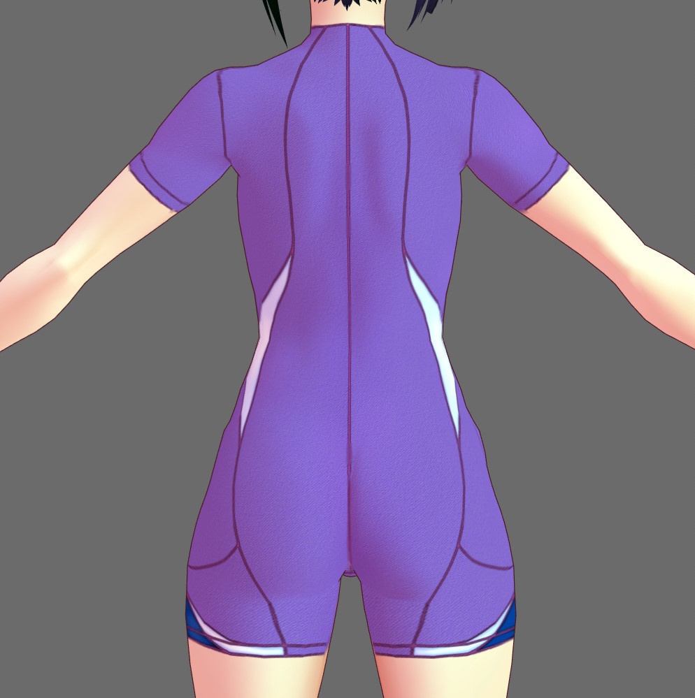 ※VRoidstudioベータ版で作成しています【VRoid用】(無料お試し版有)フィットネス水着7色セット(3パターン)+長袖バージョン2色追加