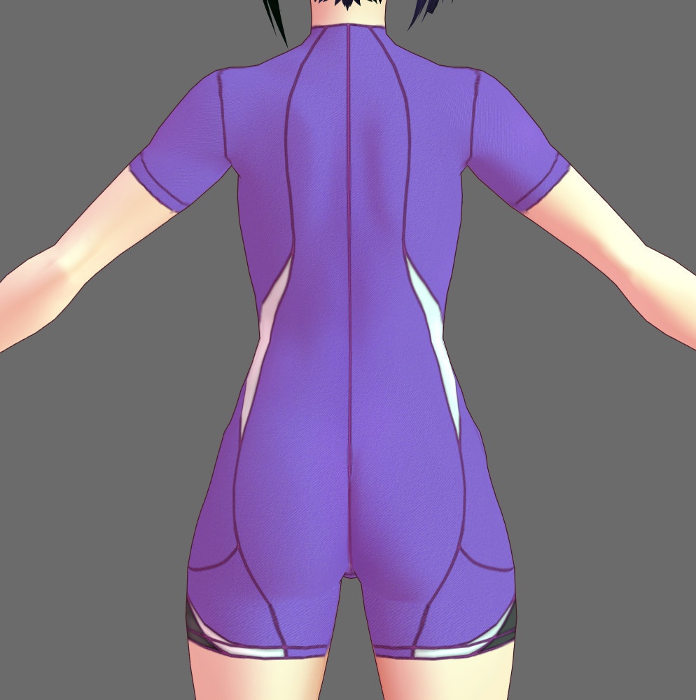 ※VRoidstudioベータ版で作成しています【VRoid用】(無料お試し版有)フィットネス水着7色セット(3パターン)+長袖バージョン2色追加