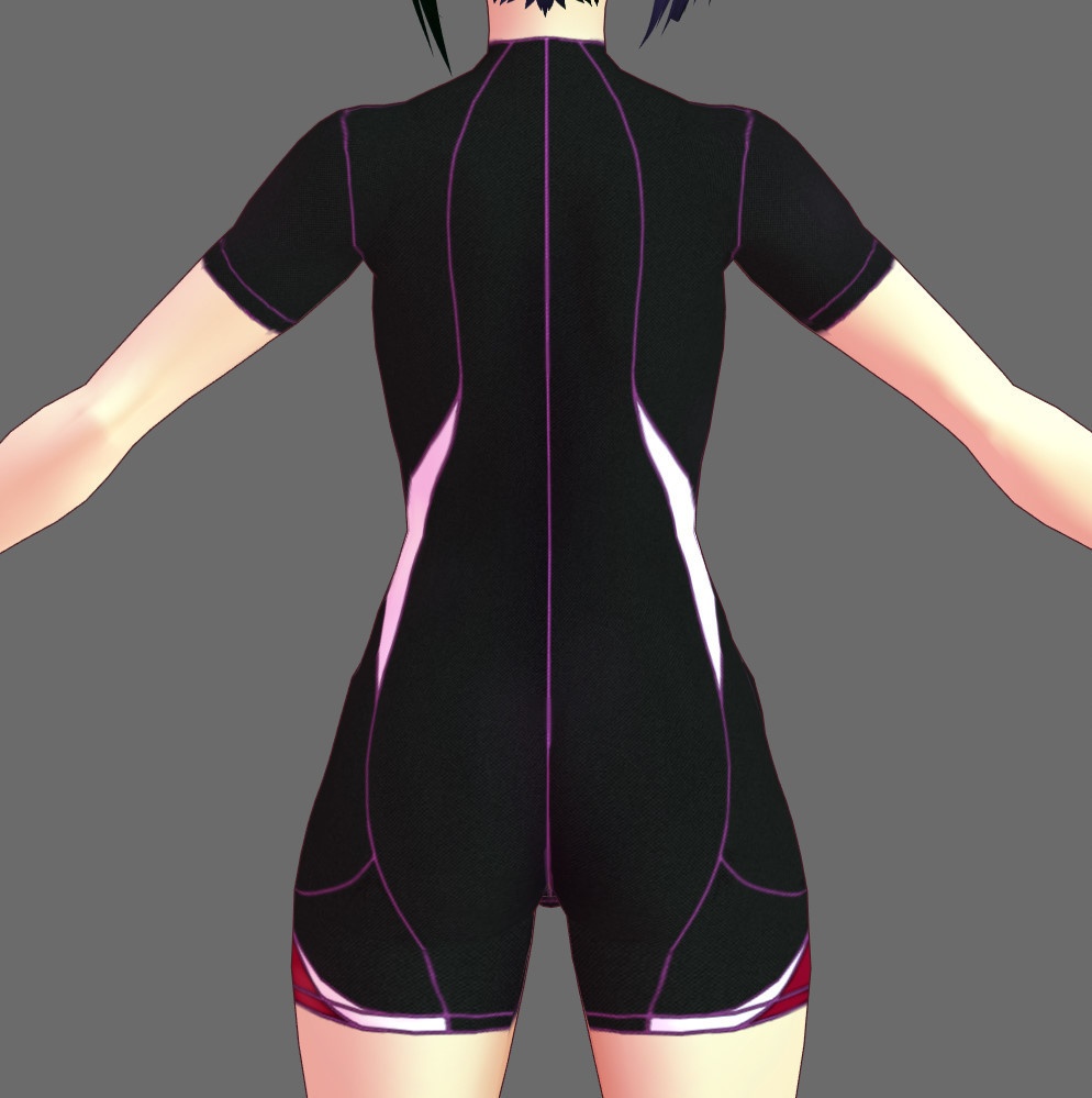 ※VRoidstudioベータ版で作成しています【VRoid用】(無料お試し版有)フィットネス水着7色セット(3パターン)+長袖バージョン2色追加