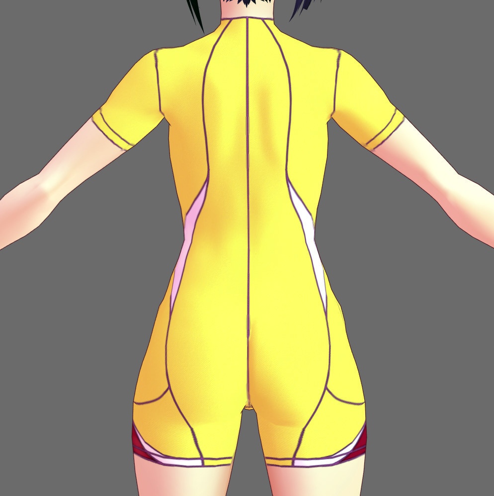 ※VRoidstudioベータ版で作成しています【VRoid用】(無料お試し版有)フィットネス水着7色セット(3パターン)+長袖バージョン2色追加