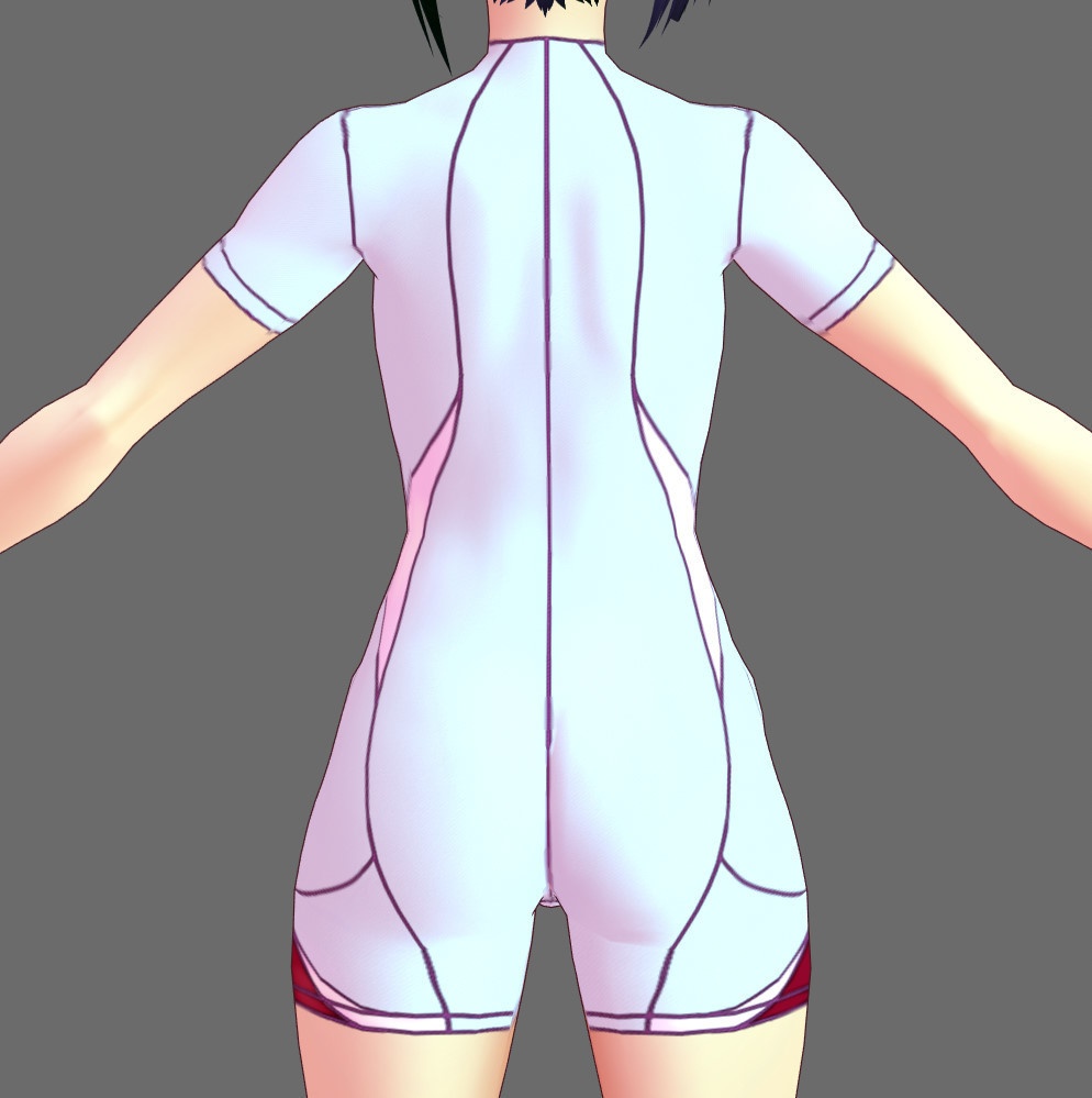 ※VRoidstudioベータ版で作成しています【VRoid用】(無料お試し版有)フィットネス水着7色セット(3パターン)+長袖バージョン2色追加