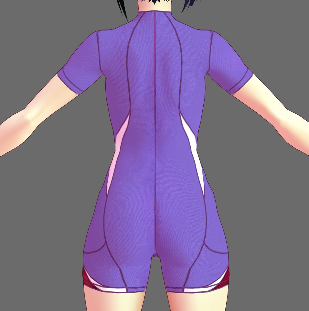 ※VRoidstudioベータ版で作成しています【VRoid用】(無料お試し版有)フィットネス水着7色セット(3パターン)+長袖バージョン2色追加