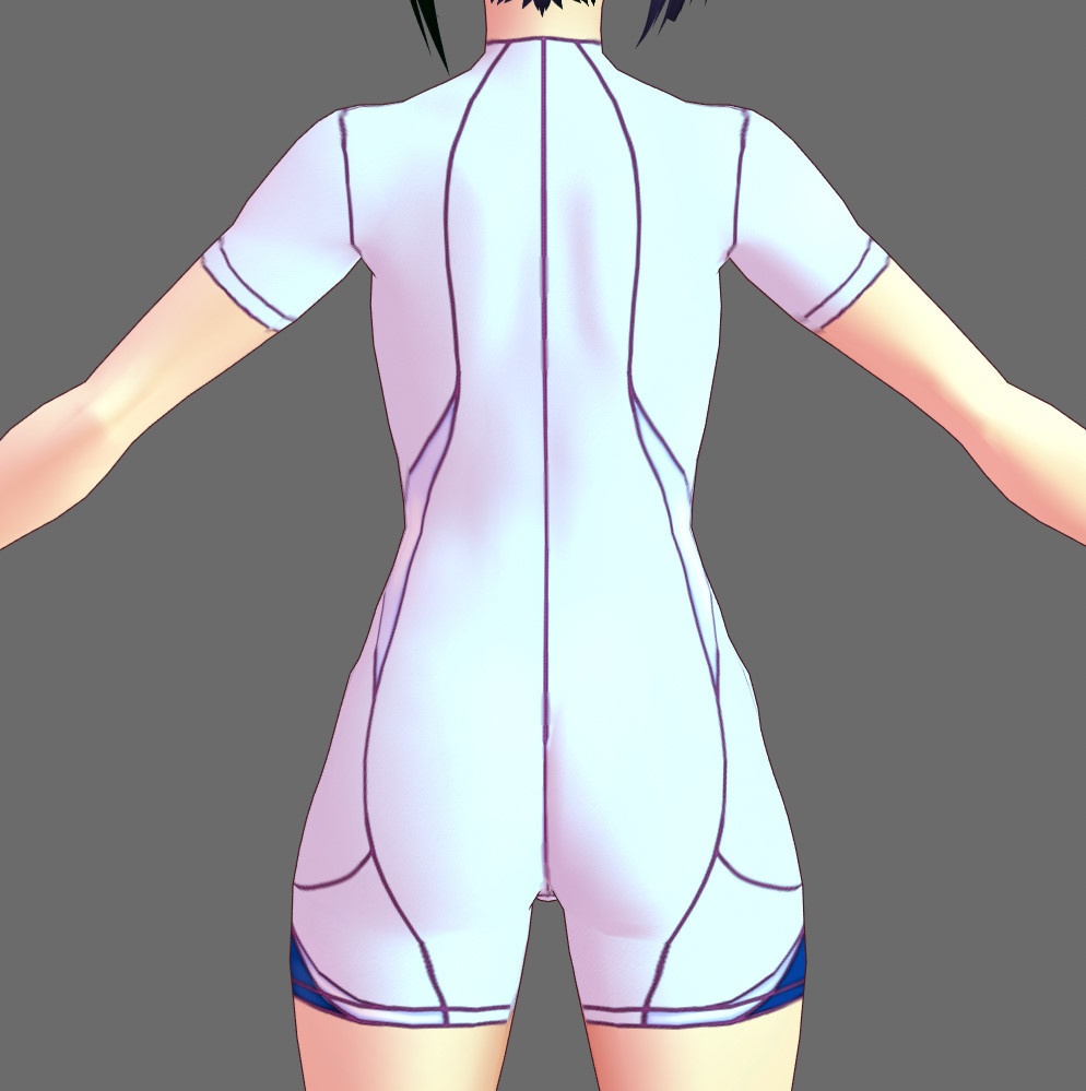 ※VRoidstudioベータ版で作成しています【VRoid用】(無料お試し版有)フィットネス水着7色セット(3パターン)+長袖バージョン2色追加