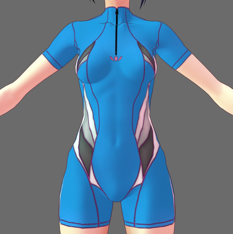 ※VRoidstudioベータ版で作成しています【VRoid用】(無料お試し版有)フィットネス水着7色セット(3パターン)+長袖バージョン2色追加