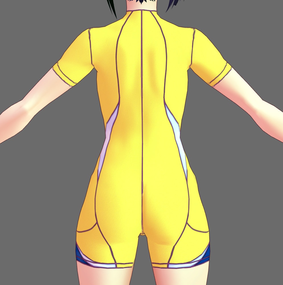 ※VRoidstudioベータ版で作成しています【VRoid用】(無料お試し版有)フィットネス水着7色セット(3パターン)+長袖バージョン2色追加