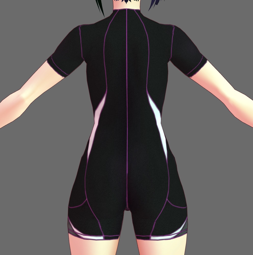 ※VRoidstudioベータ版で作成しています【VRoid用】(無料お試し版有)フィットネス水着7色セット(3パターン)+長袖バージョン2色追加