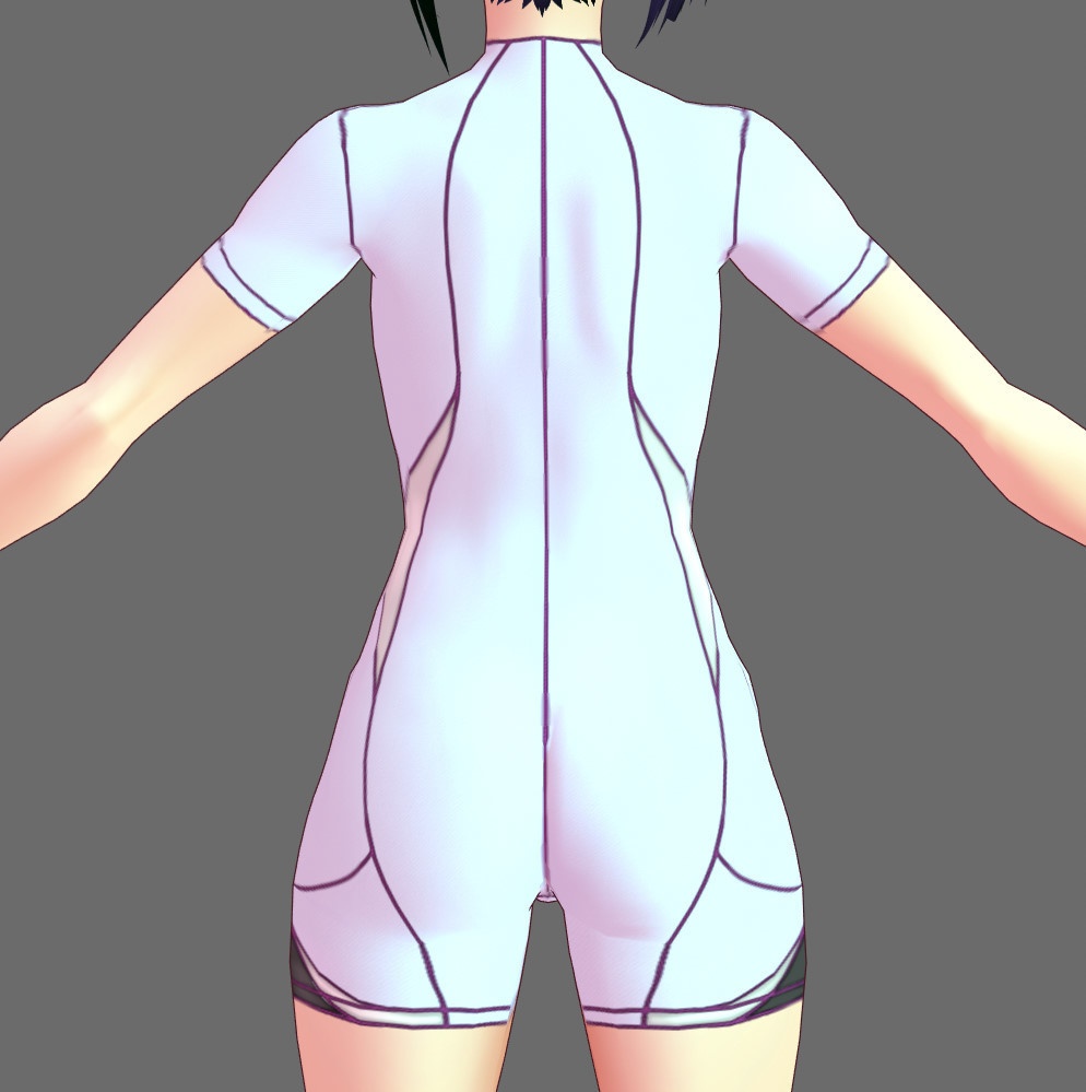 ※VRoidstudioベータ版で作成しています【VRoid用】(無料お試し版有)フィットネス水着7色セット(3パターン)+長袖バージョン2色追加