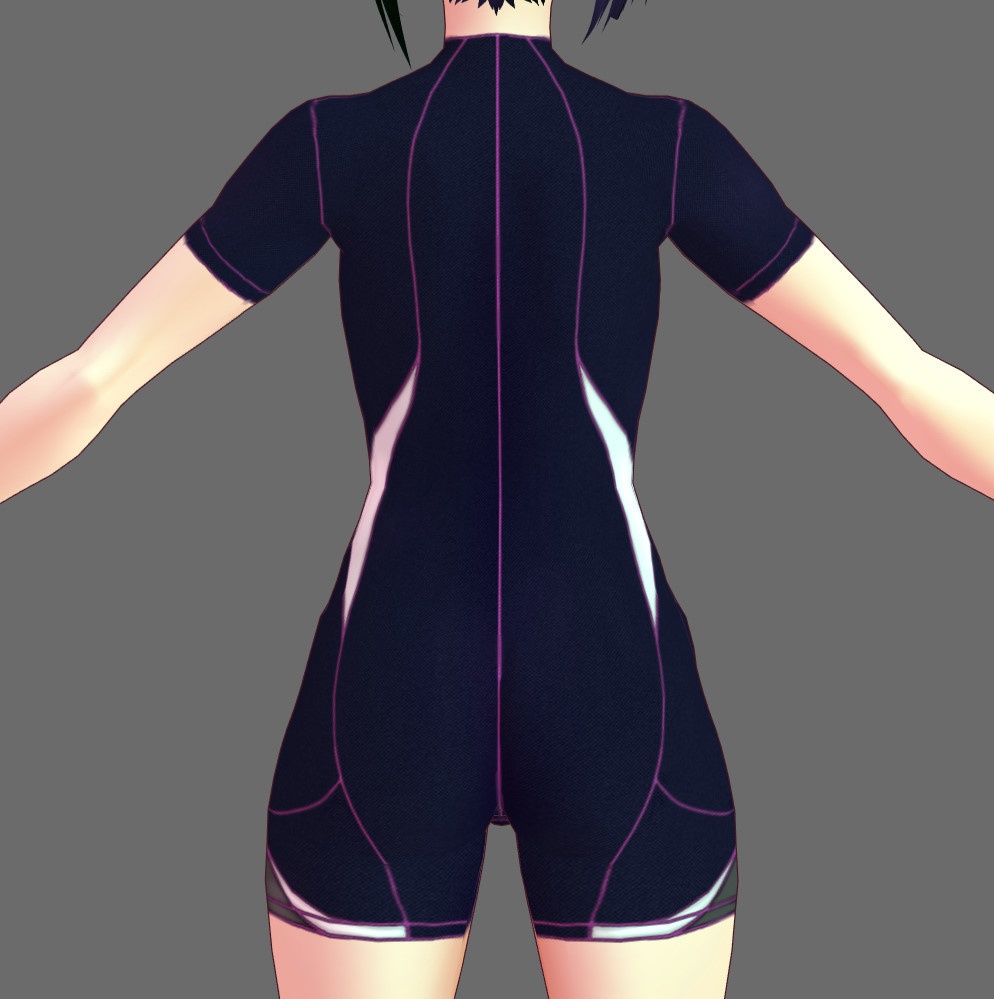 ※VRoidstudioベータ版で作成しています【VRoid用】(無料お試し版有)フィットネス水着7色セット(3パターン)+長袖バージョン2色追加