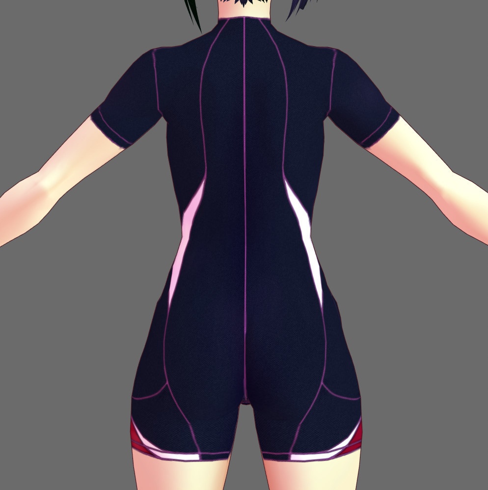 ※VRoidstudioベータ版で作成しています【VRoid用】(無料お試し版有)フィットネス水着7色セット(3パターン)+長袖バージョン2色追加