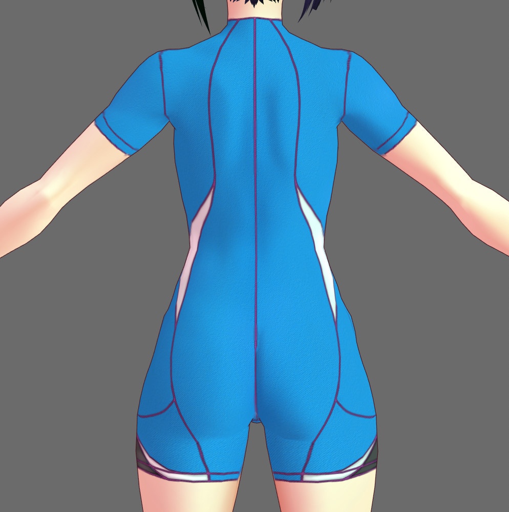 ※VRoidstudioベータ版で作成しています【VRoid用】(無料お試し版有)フィットネス水着7色セット(3パターン)+長袖バージョン2色追加