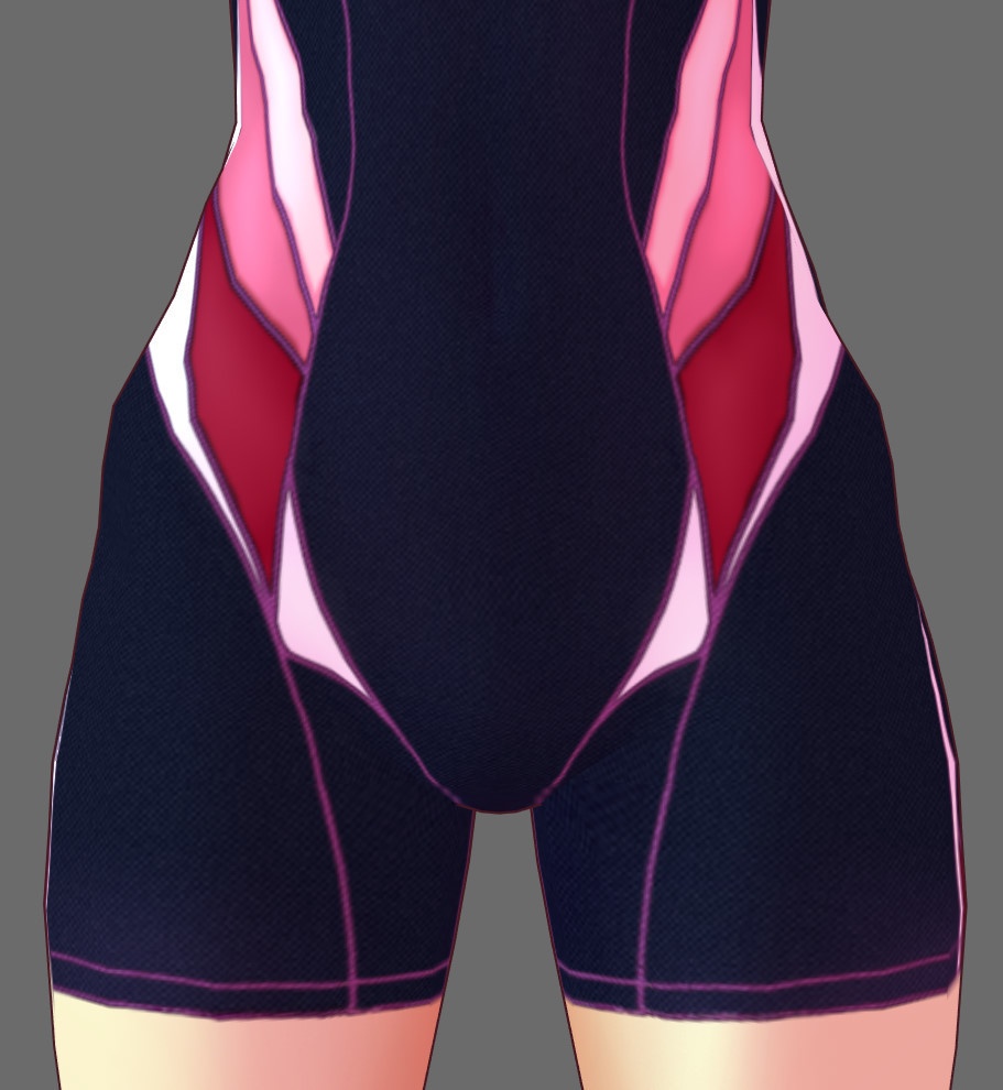 ※VRoidstudioベータ版で作成しています【VRoid用】(無料お試し版有)フィットネス水着7色セット(3パターン)+長袖バージョン2色追加