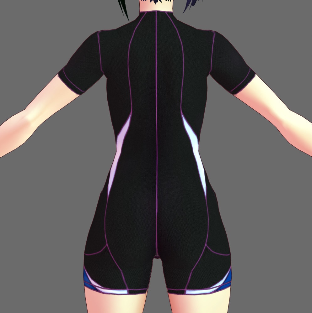 ※VRoidstudioベータ版で作成しています【VRoid用】(無料お試し版有)フィットネス水着7色セット(3パターン)+長袖バージョン2色追加