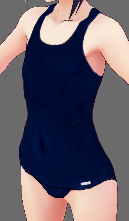 ※VRoidstudioベータ版で作成しています【VRoid用】(無料お試し版有)新・旧スクール水着セット