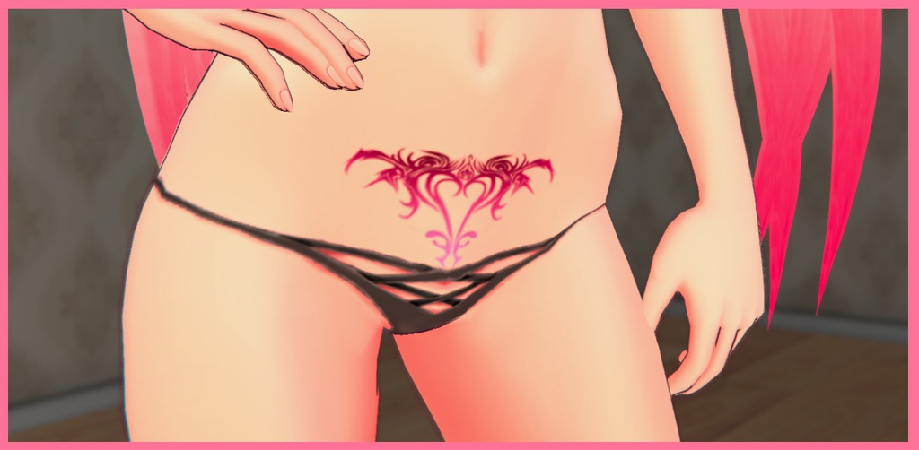 【VRoid用】(無料お試し版有)淫紋タトゥー9点セット