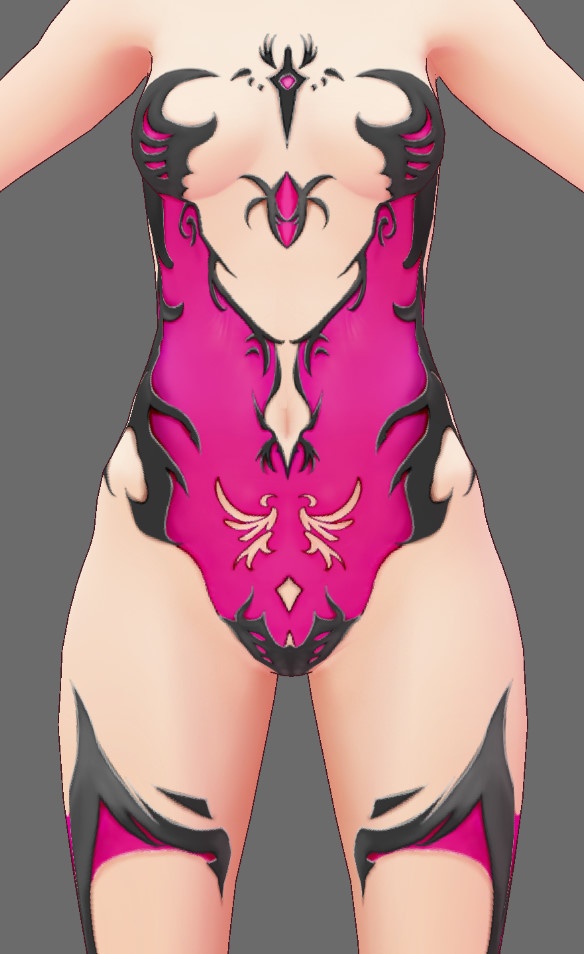 ※VRoidstudioベータ版で作成しています【VRoid用】(無料お試し版有)誰でもサキュバススタイル8色セット