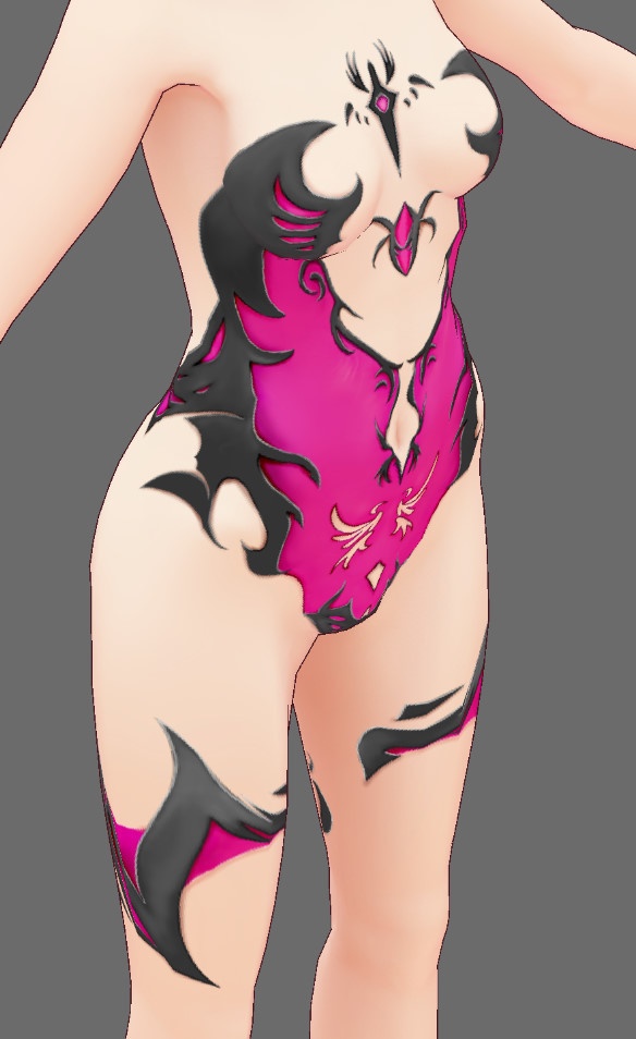 ※VRoidstudioベータ版で作成しています【VRoid用】(無料お試し版有)誰でもサキュバススタイル8色セット