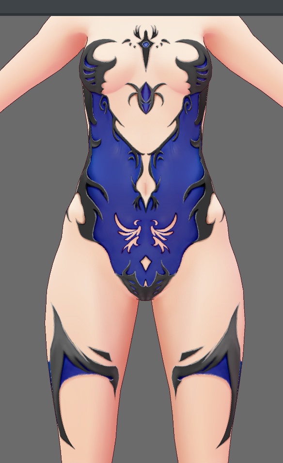 ※VRoidstudioベータ版で作成しています【VRoid用】(無料お試し版有)誰でもサキュバススタイル8色セット