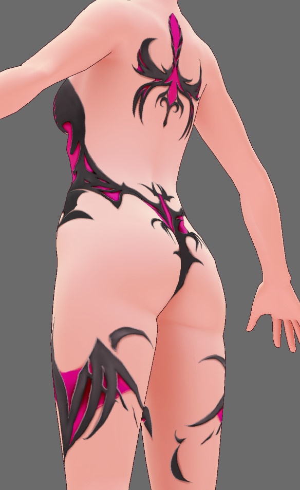 ※VRoidstudioベータ版で作成しています【VRoid用】(無料お試し版有)誰でもサキュバススタイル8色セット