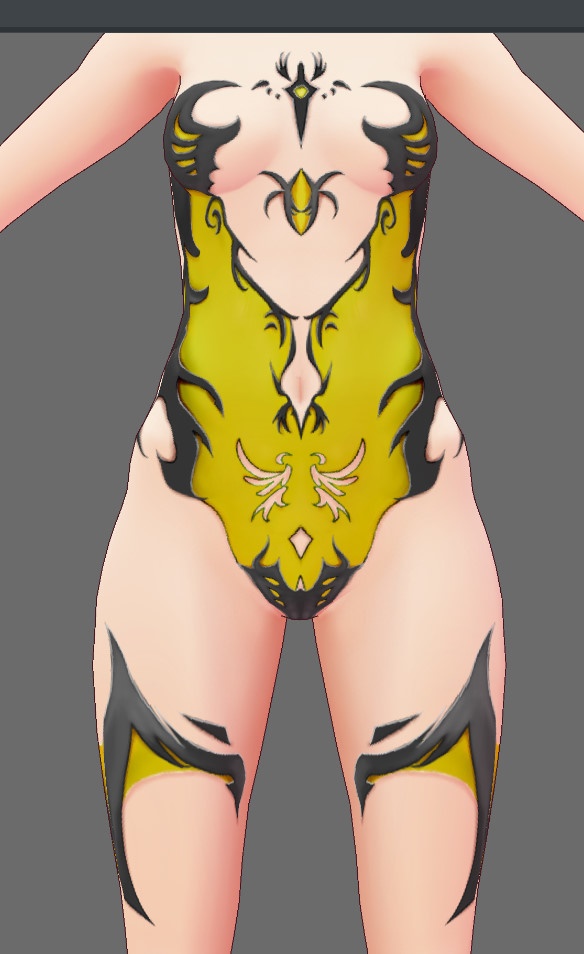 ※VRoidstudioベータ版で作成しています【VRoid用】(無料お試し版有)誰でもサキュバススタイル8色セット