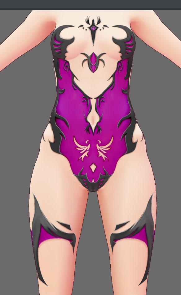 ※VRoidstudioベータ版で作成しています【VRoid用】(無料お試し版有)誰でもサキュバススタイル8色セット