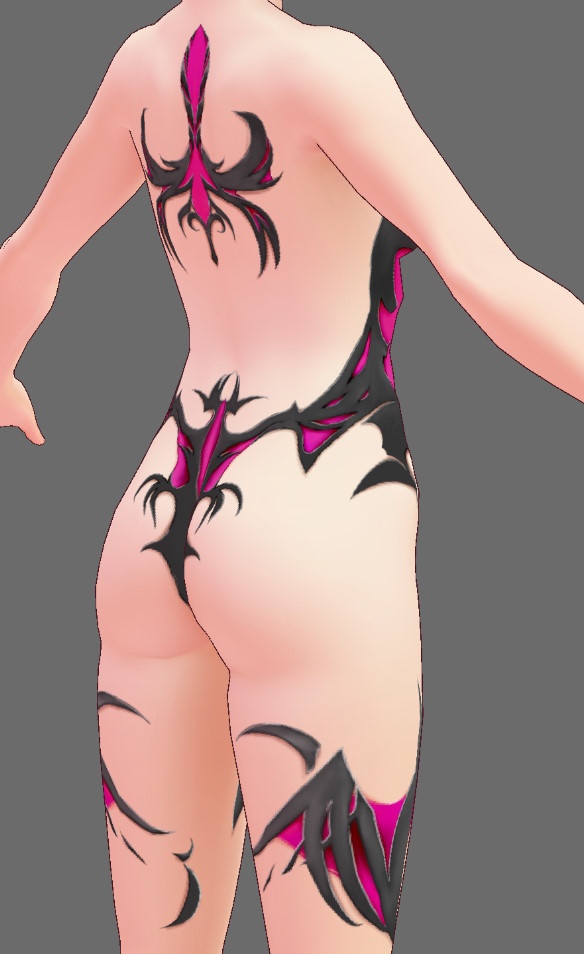 ※VRoidstudioベータ版で作成しています【VRoid用】(無料お試し版有)誰でもサキュバススタイル8色セット